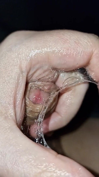 Jerking My Precum Soaked Uncut Dick