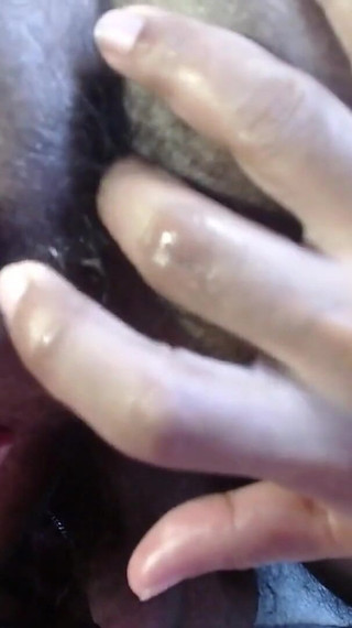 Showing My Tight Hairy Hole in Closeup, Finger in the Ass
