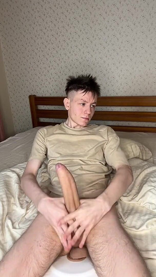 Twink's Edgy Cock Tease and Cum