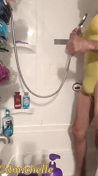 Cdmichelle Wearing Yellow One-piece Swimsuits