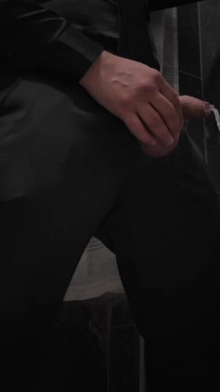 Alexander Pees Hard in Elegant Suit