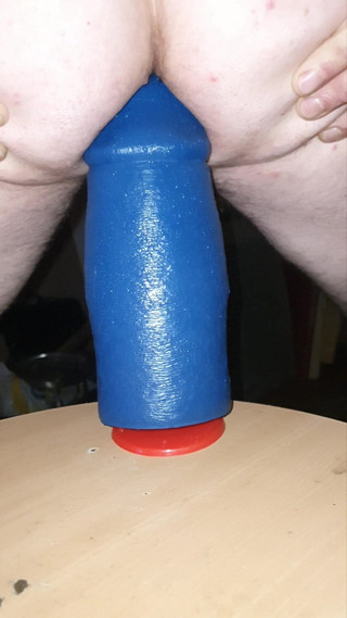 I'm Riding a Dildo, Natural, Blue, Huge