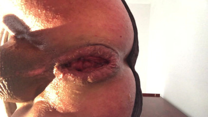 Sperm Show on Butt After Big Anal Insertion