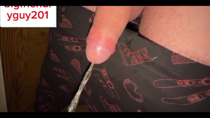 Guy Can't Hold Pee Any Longer and Moaning While Pissing a Lot X2