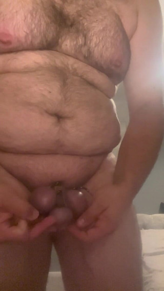 Cock and Ball Bondage with Nipple Clamps and Butt Plug and Cross Dress Part 3 of 3 Filmed at 21.53 Undress