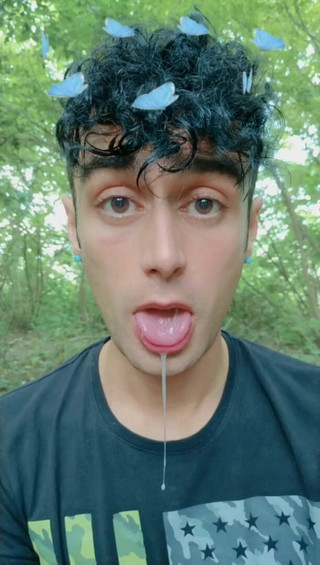 Two Times Cum Spitting by Random Guys - Huge Thick Loads Leaking