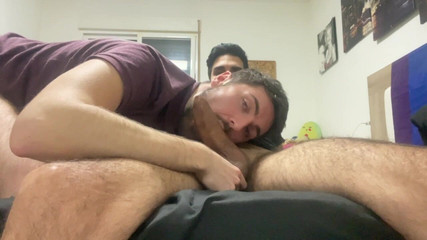 Sucking My Friend Uncut Thick Cock