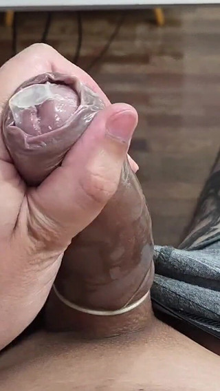 Filling the Condom with Sperm 2