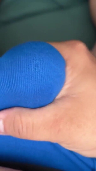 Cumming in Blue Briefs