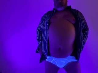 Dancing Stepdaddy Bear Takes It All off and Bends Over