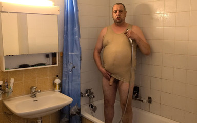 Lustful Water Play with a Tank Top on