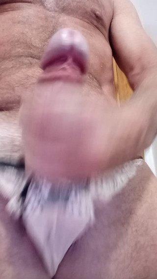 Lace Panties Play and Cock Close up Wank