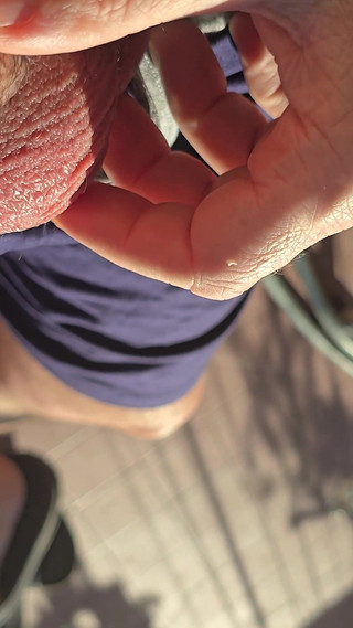 Men Jerking Outside Near Palace