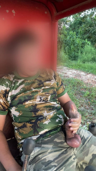 Trucker Worker After a Hard Day's Work