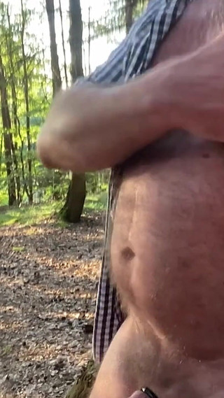 Horny Stepdaddy in the Woods