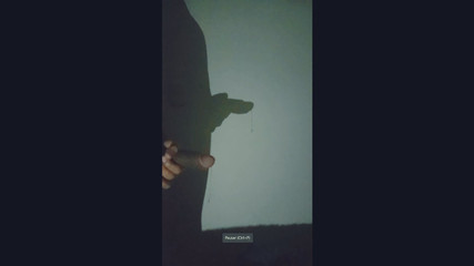 Shadow art in the dark night: the reflection of my private desire of jerking off on the wall.