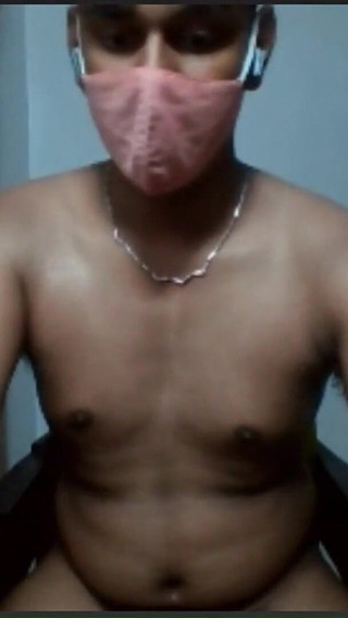 Brown Guy Jerks His Black Cock and Shoots a Load of Cum