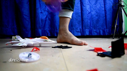 Destroying Big Car with Toy Airplane