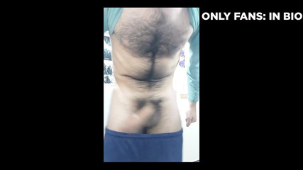 Masturbating My Fat, Hairy, Long Penis in My Room