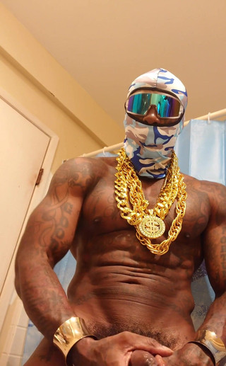 Iceberg Slim Stroking His Huge Monster Cock Cum in Yo Face