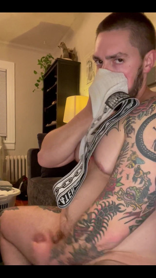 Huffin My Jock and Jerkin One Final Load Into It. Ive Worn This One During Workouts, While Im Fucking, and Jerked off Into It Si