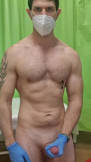 Strip Plus Masturbation and Cum on Gloves