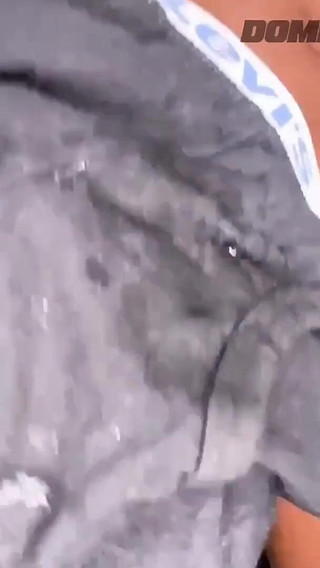 Filling Sam's Brief with Cheese Precum and Cum