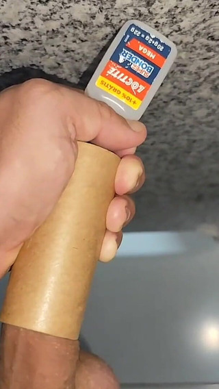 Big Straight Cock Stuck Fucks Full of Glue.