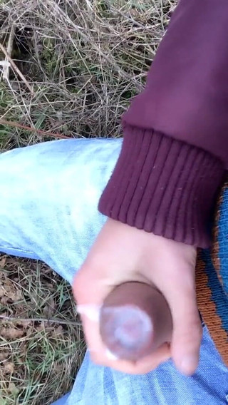 Foreskin Cum - Cumshot Outdoor