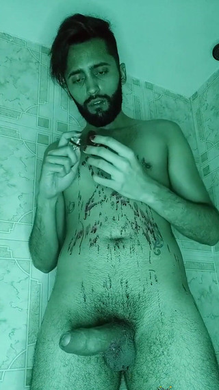 Hot candle wax play in the shower. Wanna play with me?