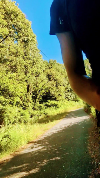 Just Being a Tease on My Bike Playing with My Sausage