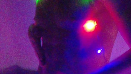 Jerking off in Christmas Lights