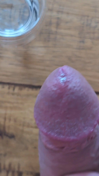 Arab with Beautiful Big Dick Cumshot in Glass ( Clarabitch)