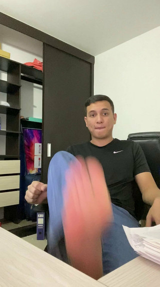 Worker Sending Foot Video to Boss