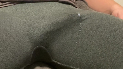 Massive No Hands Cumshot in Tight Pants