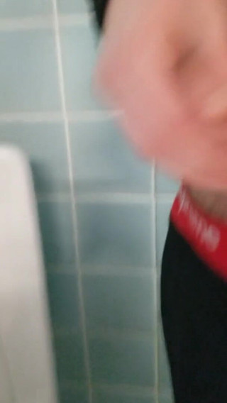 Johnholmesjunior Flashing His Hard Cock in Busy Vancouver Park Bathroom