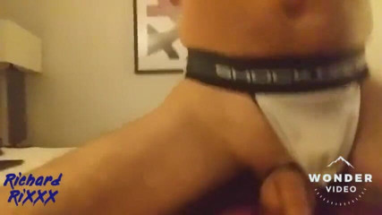 Amateur Hot Furry Otter in Jockstrap Riding Big Dildo Stroking Big Cock