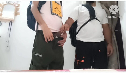 Indian Student Straight Freinds Gives Each Other Blowjob