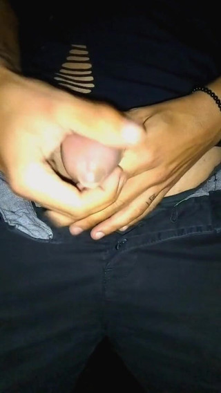 Jerk off with Used Condom From Straight Friend Outdoor