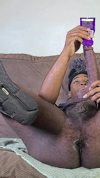 Handsome Big Dicked Streamer Butt Fucking Himself While Beating off