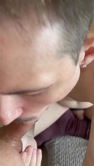 Curious Technician Comes Back on His Break for Blowjob, Fingering and Rimming Fun