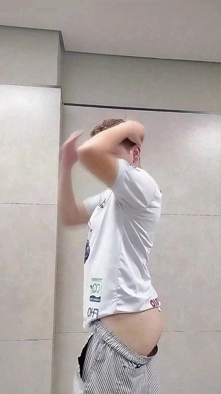 I Almost Got Caught by the Security Guard Exposing Myself in the Public Restroom.