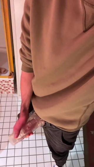 Horny Guy Plays with Fleshlight