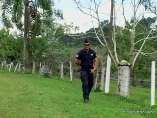 Caught Wanking by a Horny Hunk Cop!