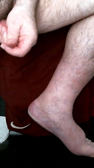 Coach Carl Jacks off on His Size 13 Left Foot