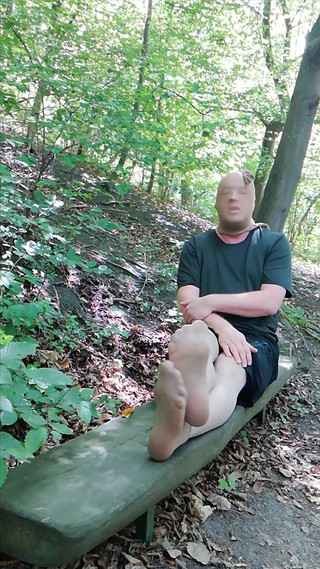 Nylon Fetish Break on the Seilbahnberg