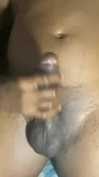 Laying Down Edge of the Bed Wanking My BBC