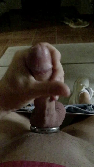 College lad wanks and shoots