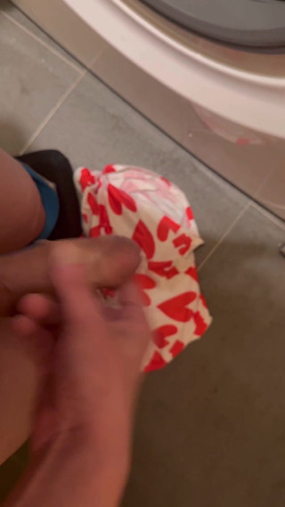 Young 19yo Perv Boy Cums on Fresh Underwear and Puts It Back in the Washing Machine