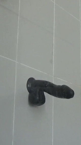 Riding a Large Black Cock Dildo 1